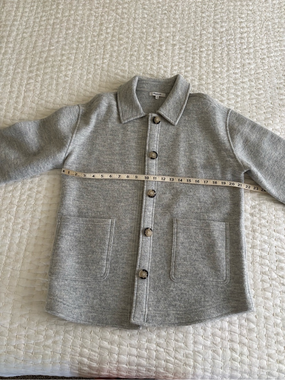 Madewell Boiled Wool Sweater Shirt Jacket Medium EUC - Picture 12 of 15